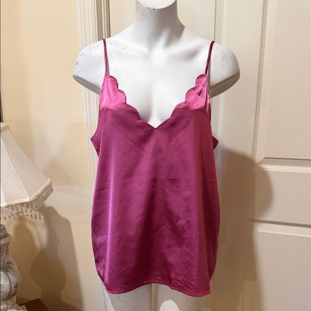 Nordstrom Bloomfield Fuchsia Satin Camisole. Large